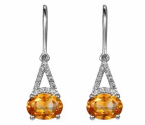 Citrinohrringe mit Diamanten Jesper