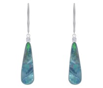 Hängeohrringe mit blauen Opalen und Diamanten Wilma