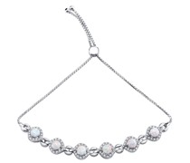 Elegantes Armband mit weißen Opalen Leobotes