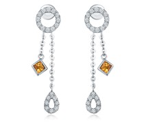 Ohrringe mit gelben Saphiren und Diamanten Kayla