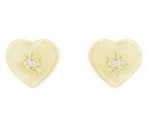 Ohrringe in Herzform mit Diamanten Saral