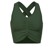 Yoga BH Cropped - Mittlerer Halt - Polyester - grün