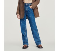 Straight Jeans mit Doppel-S-Stickerei