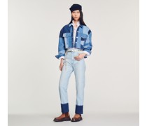 Kurzer Blouson aus Jeansstoff