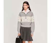 Pullover mit Doppel-S aus Jacquard