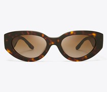 Tory Burch Kira Chevron Cat-Eye Sunglasses