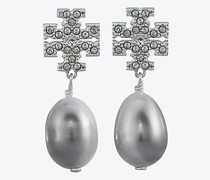 Tory Burch Kira Pavé Pearl Drop Earring