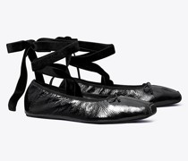 Tory Burch Ankle-Wrap Ballerina