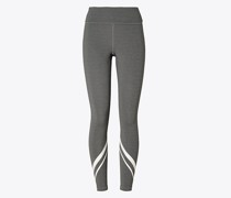 Tory Burch High-Rise Compression Mélange Side-Pocket Chevron Legging