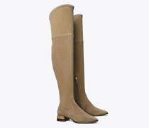 Tory Burch Multi Logo Stretch Over-the-Knee Boot