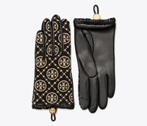Tory Burch T Monogram Chenille Gloves