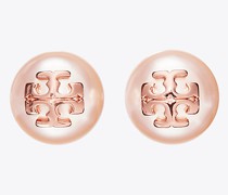 Tory Burch Crystal-Pearl Stud Earring