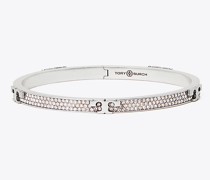 Tory Burch Serif-T Pavé Hinged Bracelet