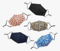 Tory Burch Printed Face Mask, Set of 5-Pack
