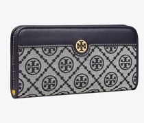 Tory Burch T Monogram Zip Slim Wallet
