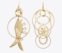 Tory Burch Mismatched Fish Earring