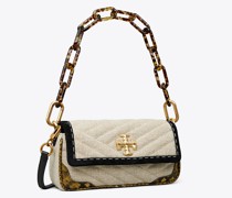 Tory Burch Small Kira Mixed Materials Flap Shoulder Bag