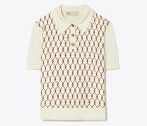 Tory Burch Silk-Front Polo