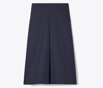 Tory Burch Pleated Cotton Twill Skirt
