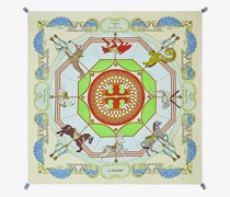 Tory Burch Carousel Double-Sided Silk Square Scarf