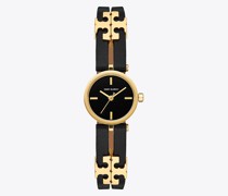 Tory Burch Kira Watch, Black/Gold-Tone, 22 x 28 MM