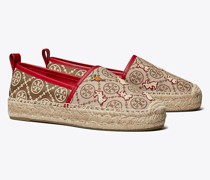 Tory Burch T Monogram Rabbit Embroidered Espadrille