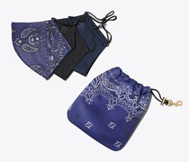 Tory Burch Large Face Mask, Set of 3 With Pouch