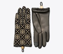 Tory Burch T Monogram Chenille Gloves