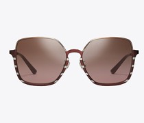 Tory Burch Half-Rim Wire Sunglasses