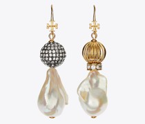 Tory Burch Kira Mismatched Pearl Drop Earring