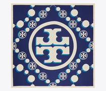 Tory Burch 3D T Monogram Double-Sided Silk Square Scarf