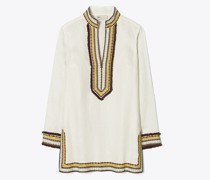 Tory Burch Embroidered Linen Tory Tunic
