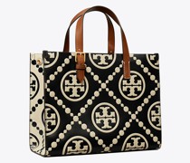 Tory Burch T Monogram Contrast Embossed Small Tote