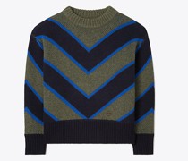 Tory Burch Colorblock Chevron Sweater