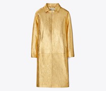 Tory Burch Metallic Leather Coat