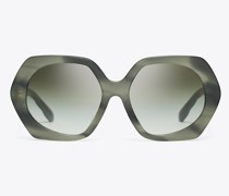 Tory Burch Kira Oversized Geometric Sunglasses