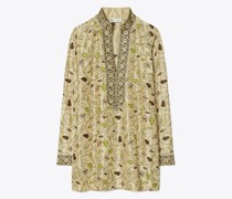 Tory Burch Embroidered Silk Tory Tunic