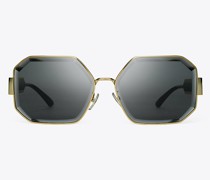 Tory Burch Kira Faceted Geometric Sunglasses