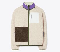 Tory Burch High-Pile Fleece Reflective Jacket