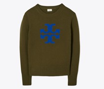 Tory Burch Cashmere Logo Crewneck