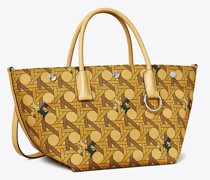 Tory Burch Small Canvas Basketweave Tote