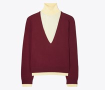 Tory Burch Double Layer Mock-Neck Pullover