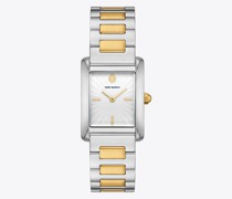 Tory Burch Eleanor Watch, Two-Tone Gold/Stainless Steel, 25 x 36 MM