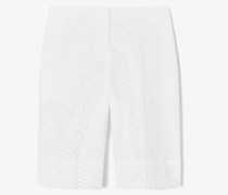Tory Burch Embroidered Broderie Anglaise Bermuda Shorts