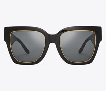 Tory Burch Kira Chevron Square Sunglasses