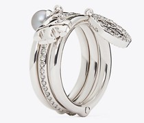 Tory Burch Miller Pavé Charm Ring