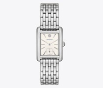 Tory Burch Eleanor Watch, Silver-Tone Stainless Steel