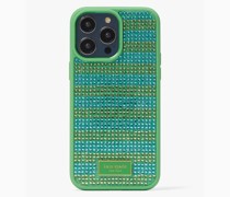 Seaside Stripe Hülle für Iphone 14 Pro max mit Pailletten