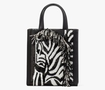 Manhatten Zebra Tote Bag mit Verzierung, Extraklein