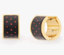Heritage Spade Flower Creolen, Klein - Coral Lipstick